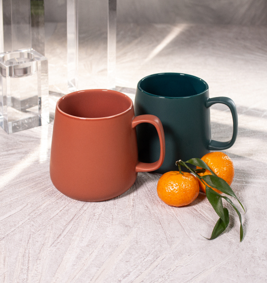 PATIO mug set (green / terracotta)