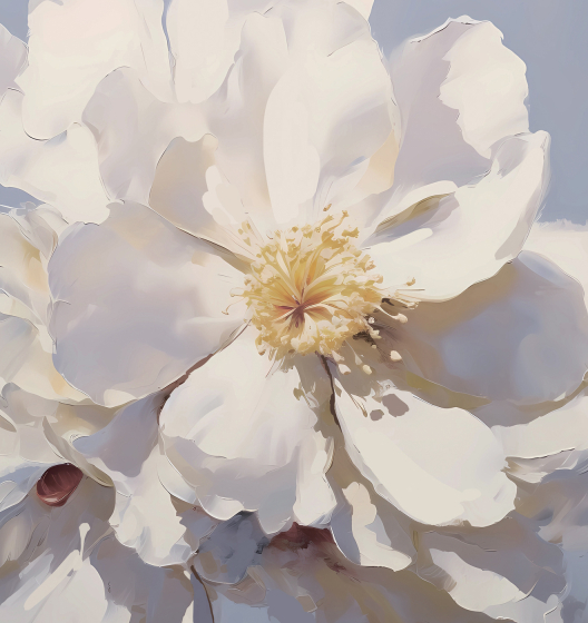 Painting on canvas WHITE FLOWERS art. 8257010