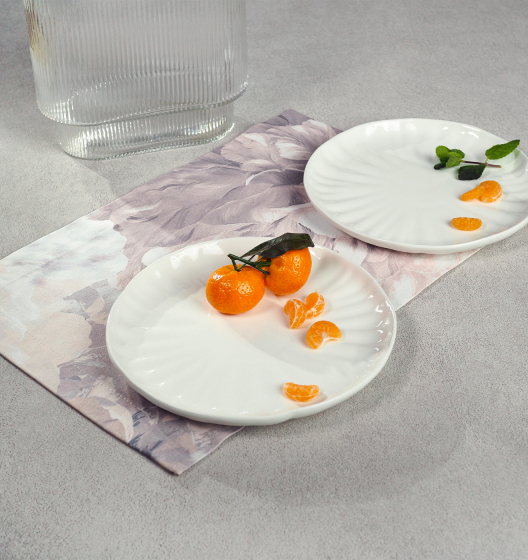 LOTUS appetizer plate set (white)