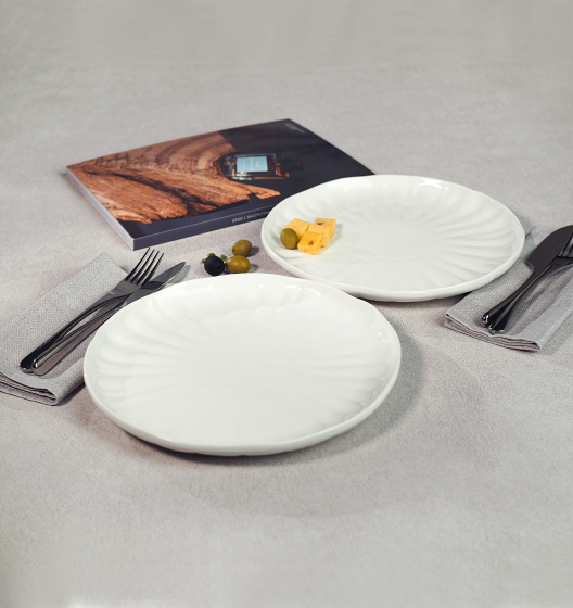 LOTUS dinner plate set (white)