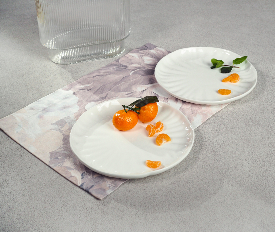 LOTUS appetizer plate set (white)